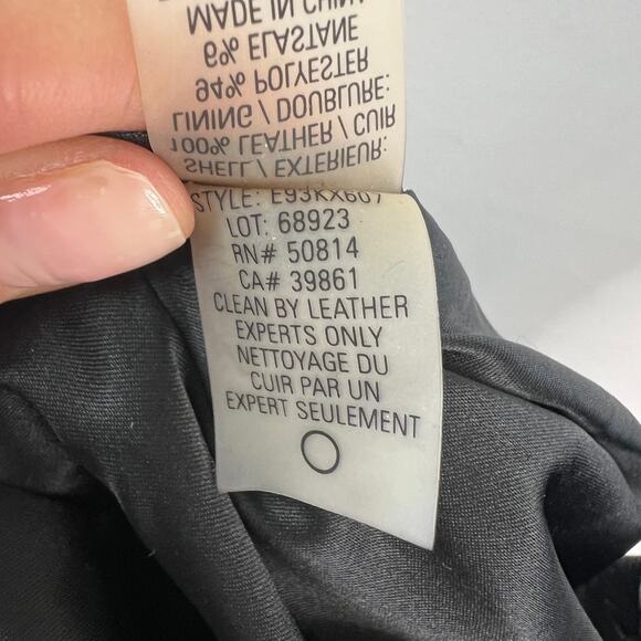 Elie Tahari Asphalt Black Mini Shift Dress Leather Split Neck Back Zip Size 6 - Picture 10 of 11